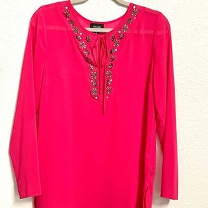 Nicole miller sheer top/ blouse medium size new with tag